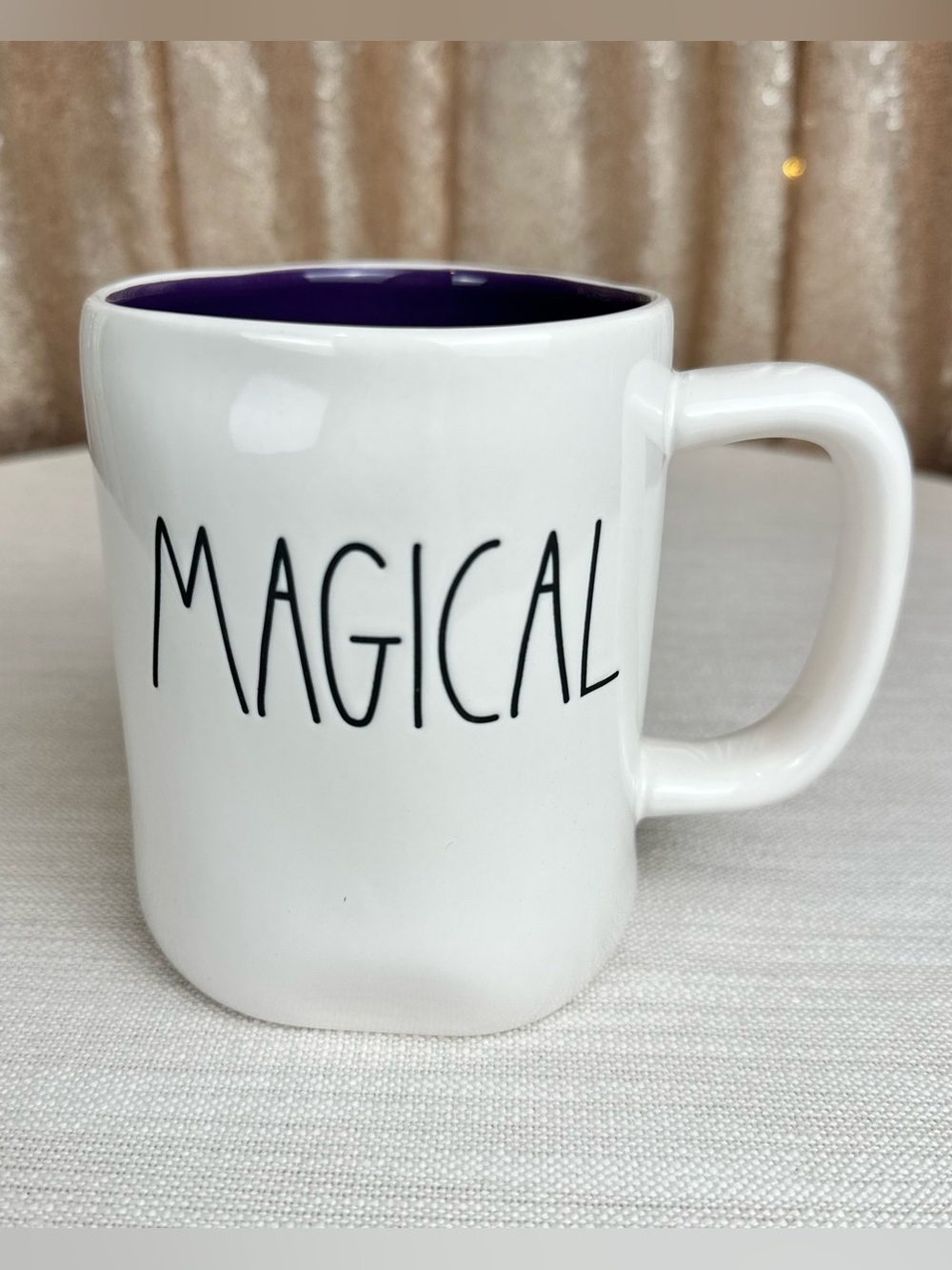 Rae Dunn MAGICAL Mug Purple Interior Halloween Coffee Cup NWT
